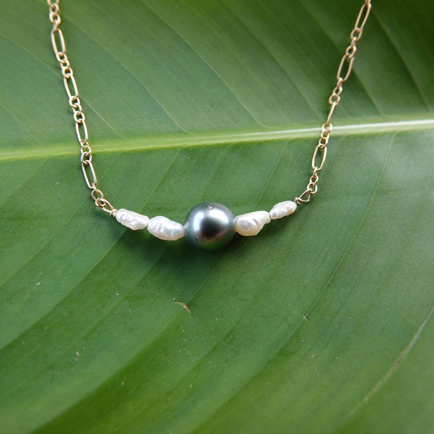 Keshi & Tahitian Pearl Necklace