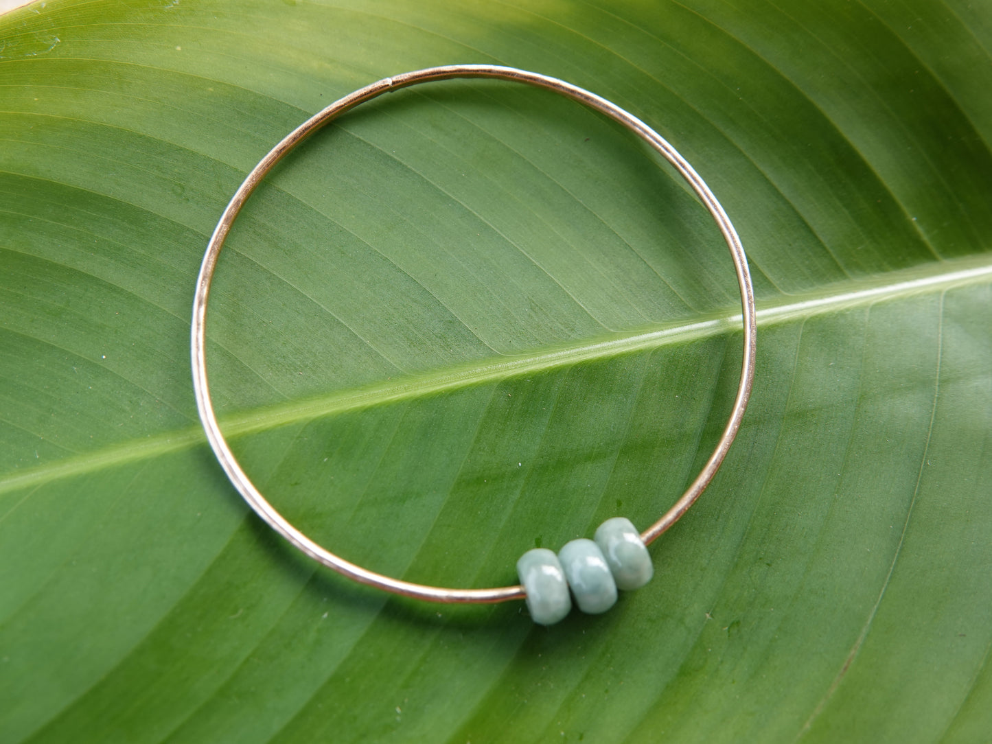 Green Donut Jade Bangle