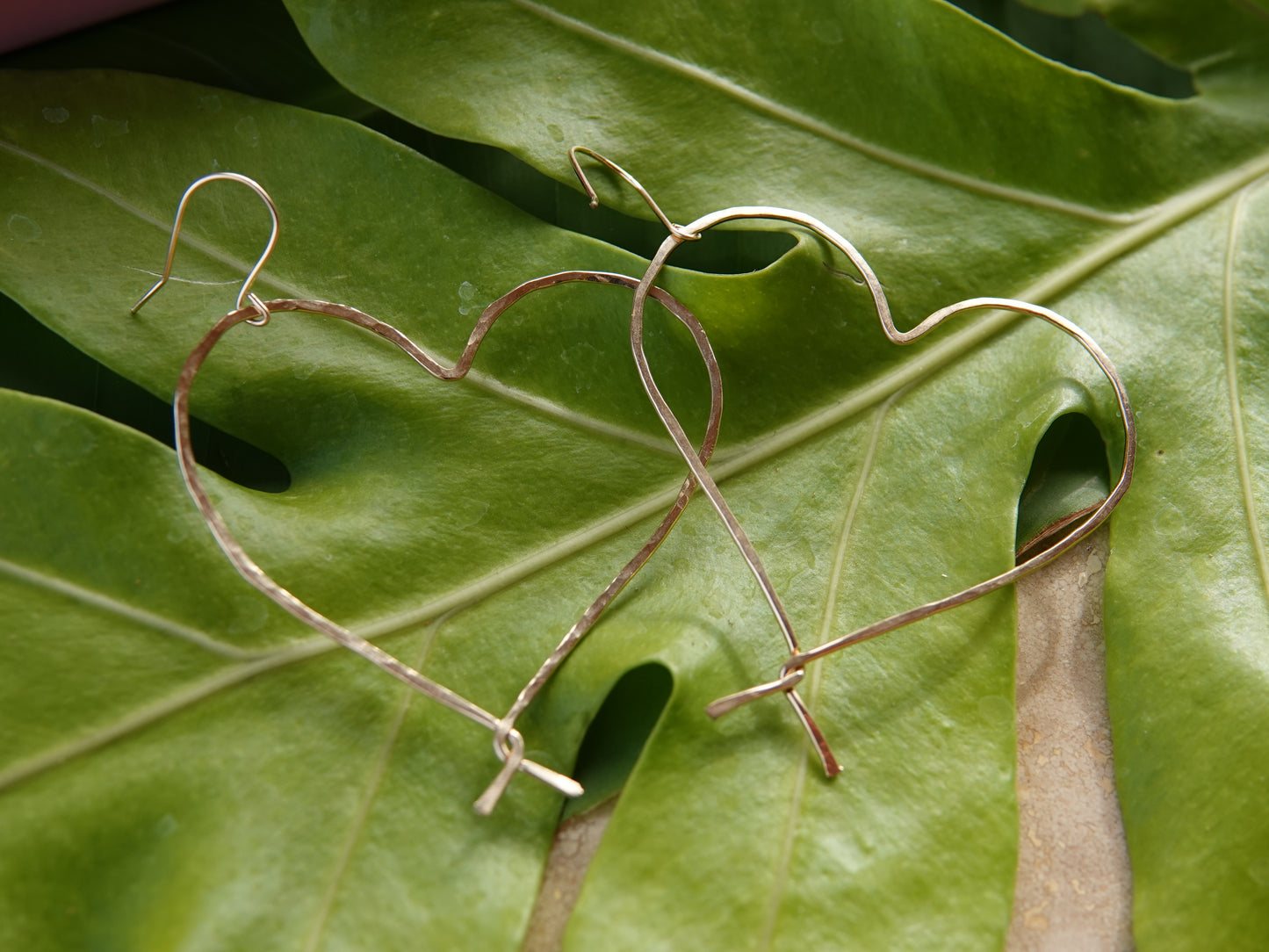 Gold Heart Earrings