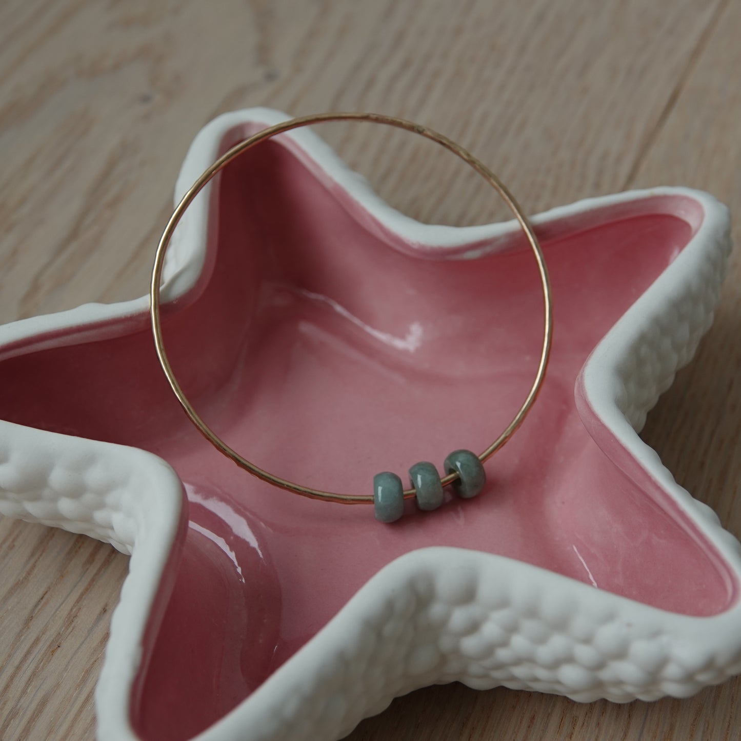 Green Donut Jade Bangle