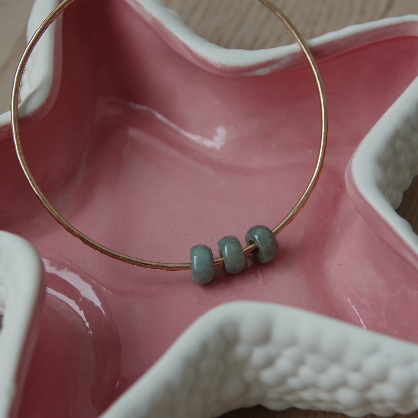 Green Donut Jade Bangle