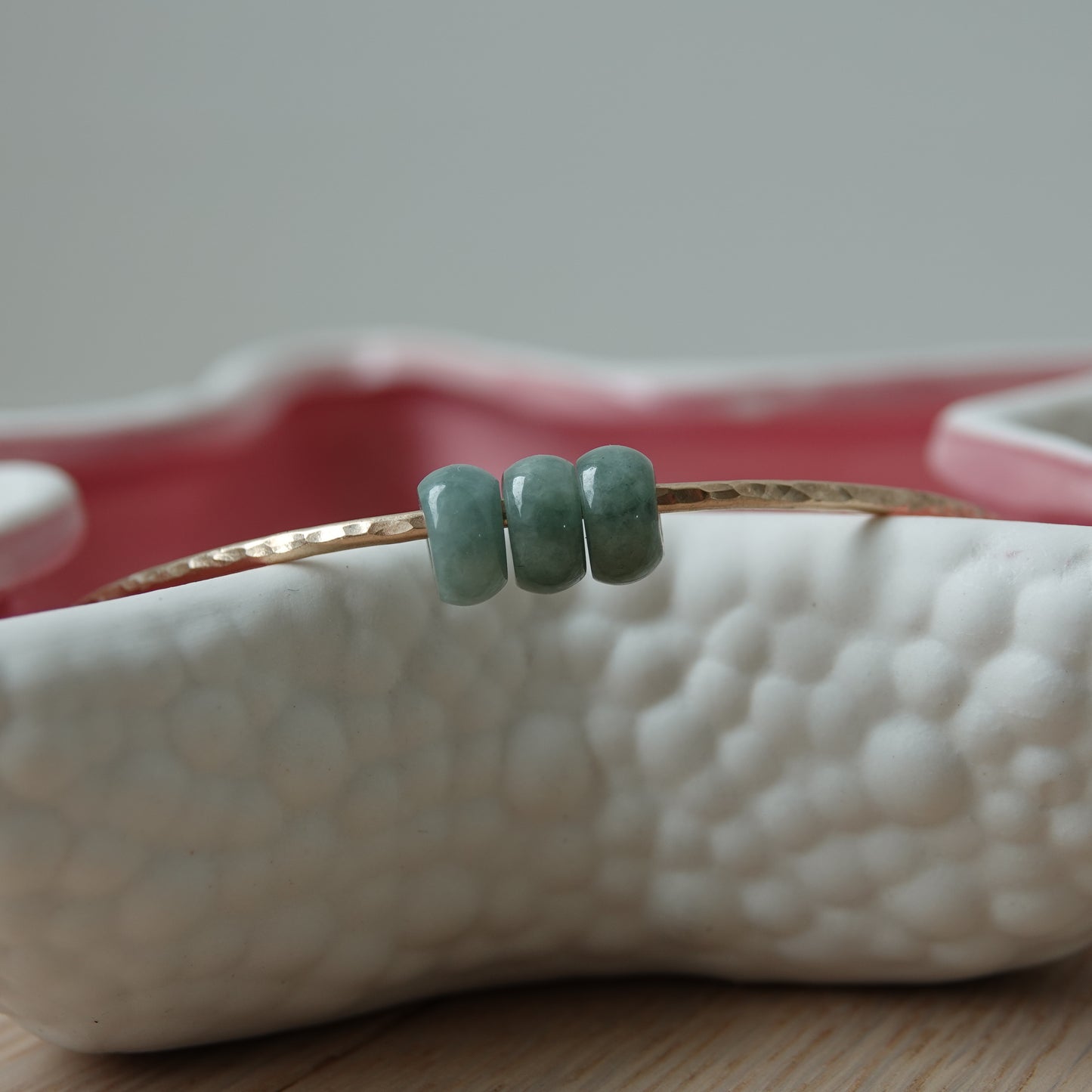 Green Donut Jade Bangle