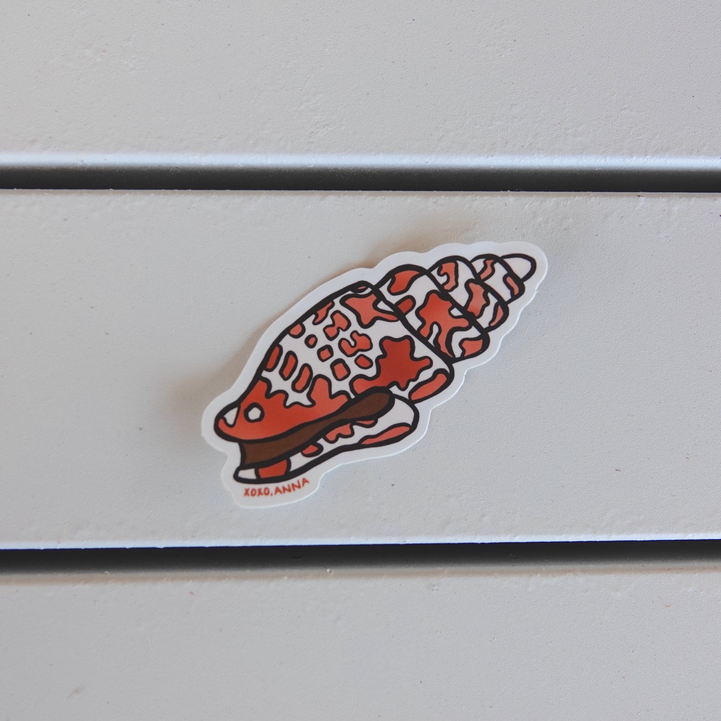 Orange Miter Shell Sticker