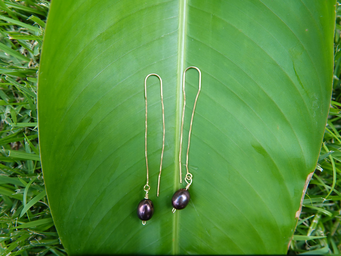 Purple Pearl Earrings